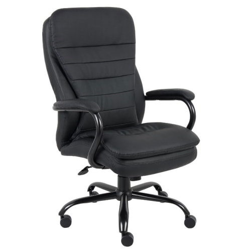 Boss Heavy Duty Double Plush Caressoft Plus Chair, Black